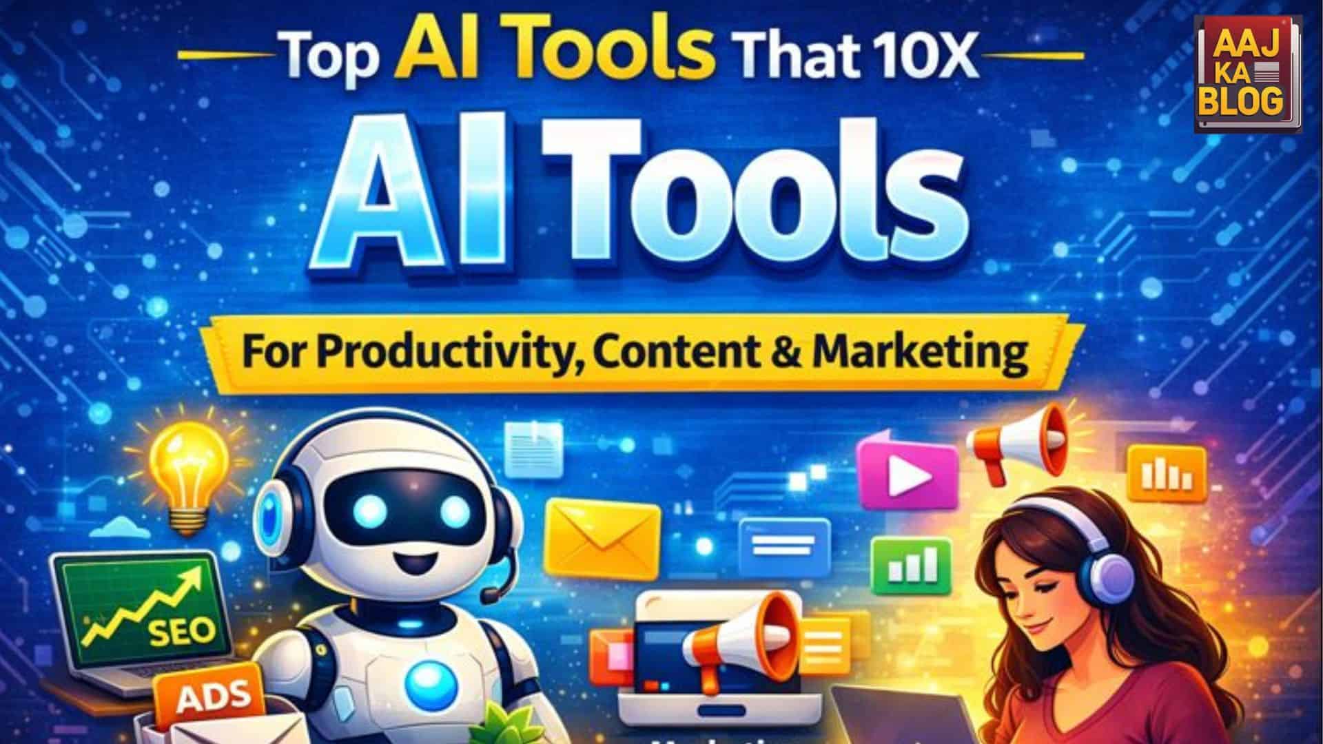 Best AI Tools for Productivity, Content Creation & Marketing